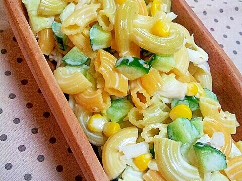 夏野菜で✿きゅうりとコーンのマカロニサラダ❤